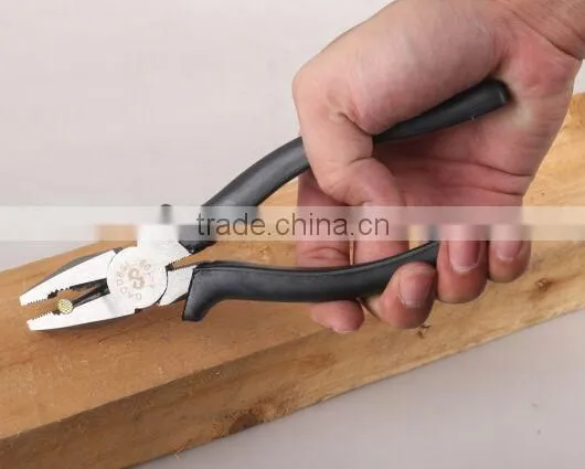 8" Japan Type Combination Pliers With Black Handle photo-2