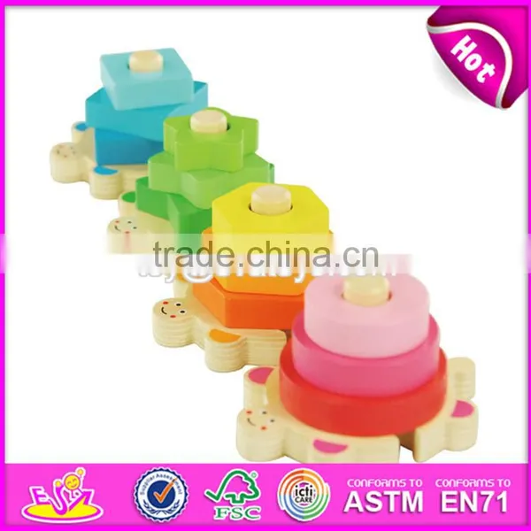 High Quality Preschool Baby Wooden Geometry Shape Blocks W13E063 photo-6