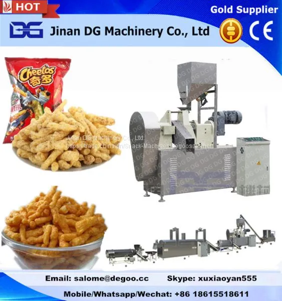 Automatic Corn Grits Cheetos/kurkure/nik Naks/corn Curls Extruder Machinery Production Plant