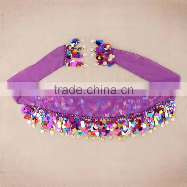 Dancing Coin Chain Sequin Belly Dance Hip Belt Skirt Scarf Wrap Waistband photo-5