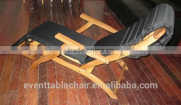 Low Price Beech Wood Folding Wooden Beach Chair Canvas photo-6