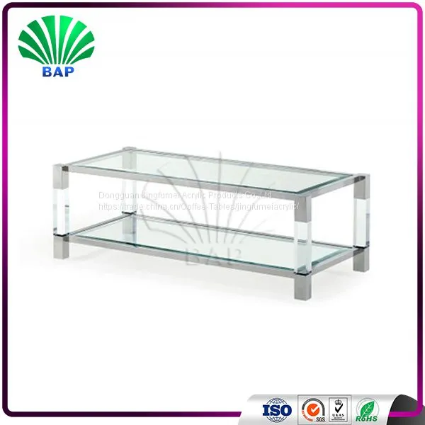 Modern Indoor Acrylic Coffee Table Clear Plexiglass Tea Table Coffee Table Design photo-2