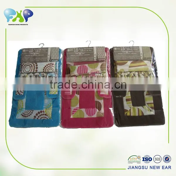 15pcs PRINTED Bathroom Set photo-2