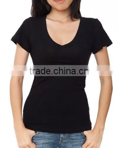 New Fashion V Round Collar T Shirt V-neck T-shirt OEM ODM Offered photo-5