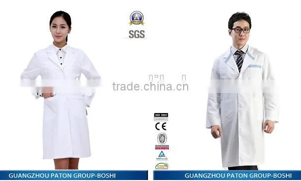 Lab Coat Unifrom Type 65 Polyester / 35 Cotton White Unisex Lab Coats photo-2