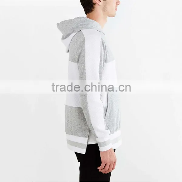 New Designer Blank Hoodie Grey and White Hoodie Side Zip photo-2