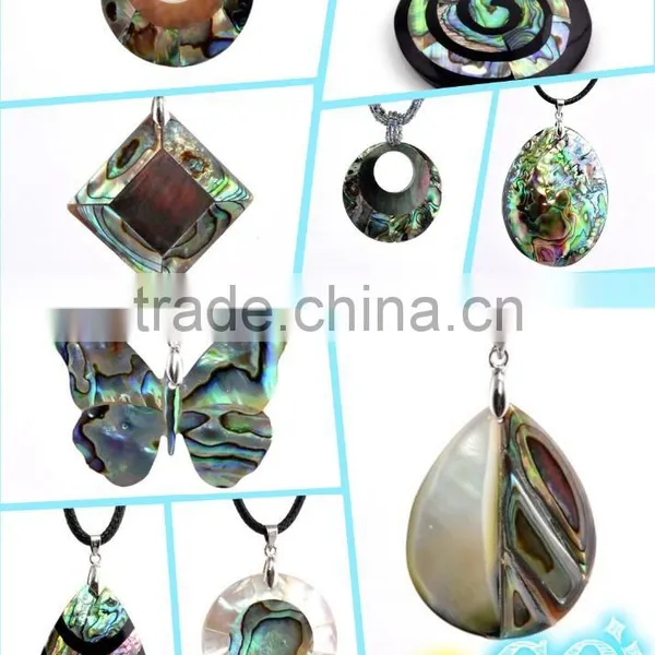 High End Handmade Stripe Sea Shell Pendant Necklace Carved Abalone Shell Necklace for Engagement Return Gift photo-6