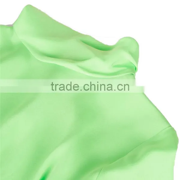 2017 OEM Girls Street Clothing Twisted Cut Fluore Green Blouse Designs photo-5