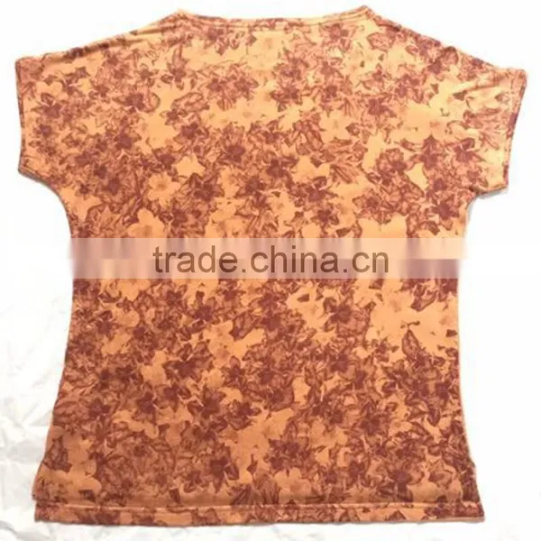 Ladies Fashion Design Back Full Printed Fitted T Shirts photo-2