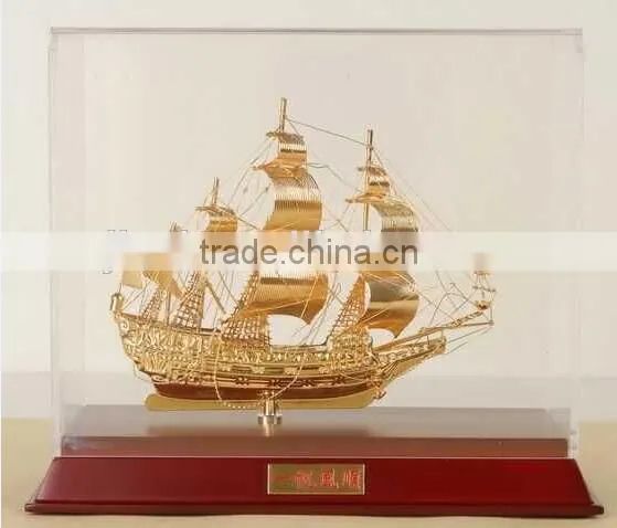 Luxury Shinning Sailing Boat , Ship Model For Home Decoration photo-6