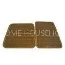 Dark Brown Square Rattan Placemats / Plastic Food Mat For Restaurant