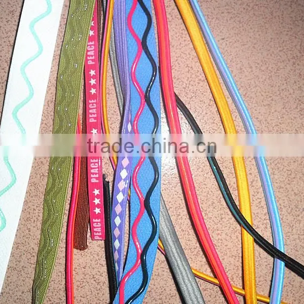 Hot Sale Top Quality Colored Flat Decorative Elastic Cord 3mm photo-2