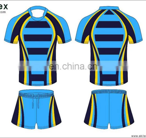 High Quality Durable Tear Resistance 100% Polyester Custom Sublimation Rugby Jersey photo-6