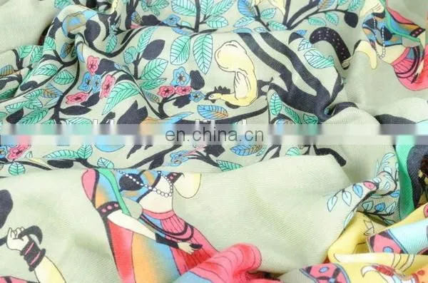 Ethnic Style Textile Fabric Tassels Scarves Mint Printed Oversize Women Fashion Scarves Cape photo-5
