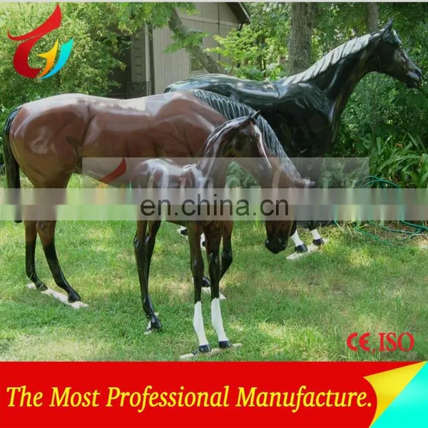 Artificial Outdoor Playground Rides Fiberglass Horse photo-2