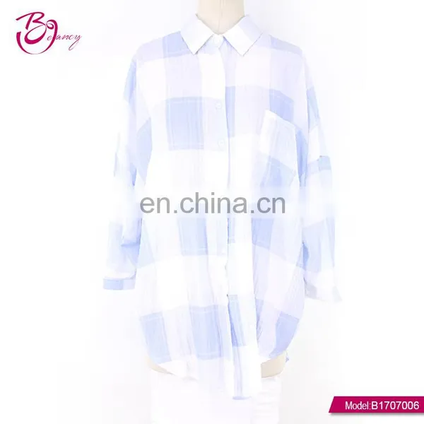 2017 New High Fashion One Piece Pink Free Size Checked Blouse for Girls photo-4