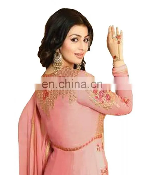 Occasion Party Wear Anarkali Suits Semi Stitched Suits Dress Material 2017 photo-3