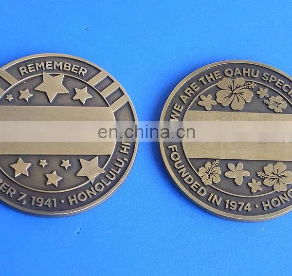 Souvenir Use and Carved Technique Russian Style Ancient Metal Coin photo-3