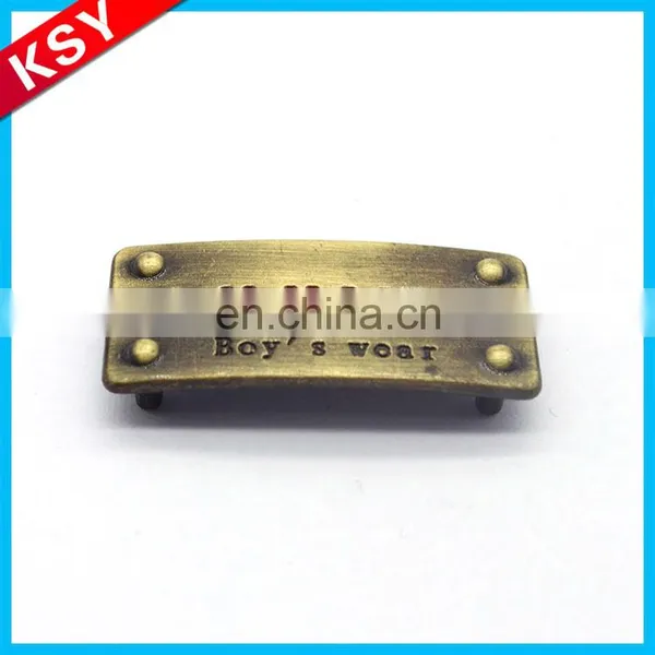 High Quality Engraving Metal Label Brass Logo Plate Handbag Engravable Tag photo-2