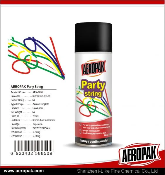 Aeropak Crazy Party Silly String For Holiday