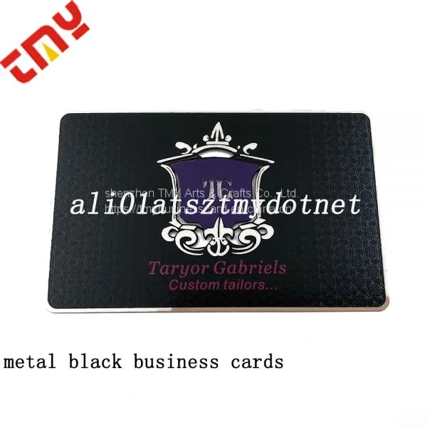 Cheap Personalized Custom Laser Cut Stainless Steel Black Metal Business Card photo-2