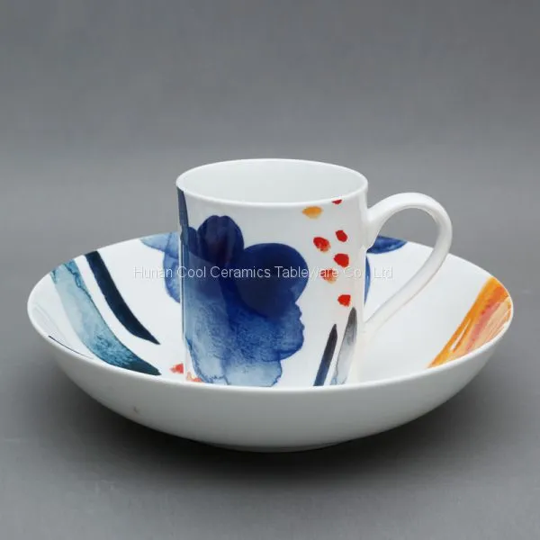 Wholesale Popular Eco-friendly China Handdrawing Hotel Ceramic/porcelain Dinnerware Set photo-2