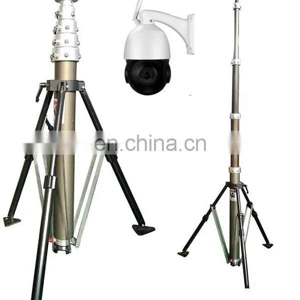4m Locking Aluminum Lighting Mobile Pneumatic Telescopic Mast photo-4