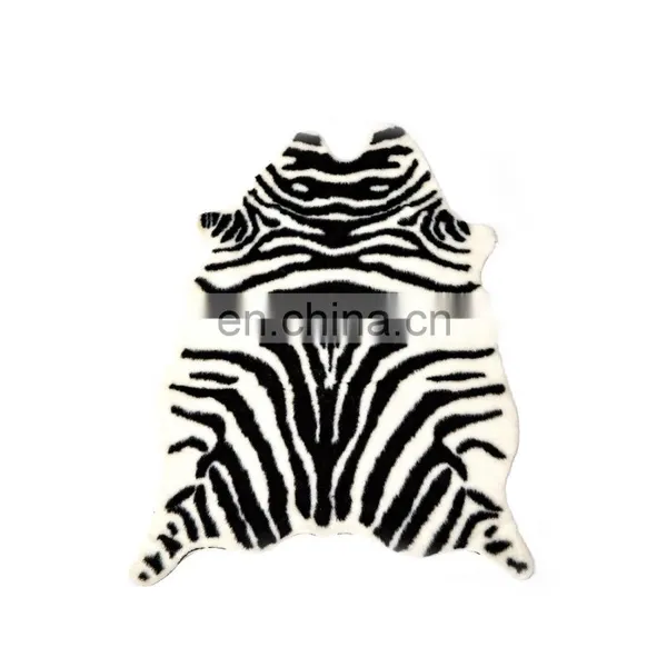 Manufacturer Wholesale Zebra Shaggy Fur Floor Rugs For Sale Living Room photo-6