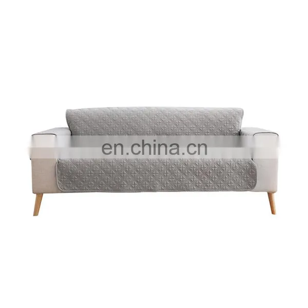 Zhejiang Factory Checker Quilting Furniture Protector I Shape Sofa Cover