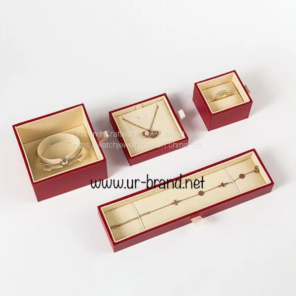 Red Set Jewelry Box Creative Necklace Ring Earring Jewelry Box Can be Customized photo-3