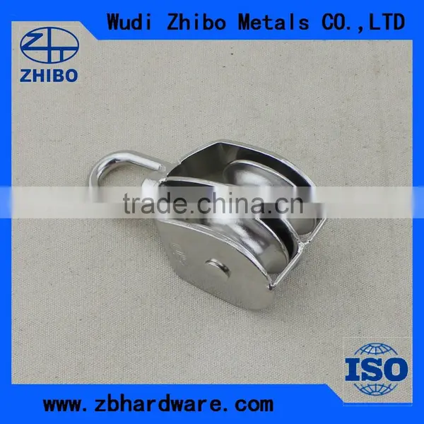 High Quality Pulleys Double Wheel, Metal Nickel Plating Pulley Block Double Wheel photo-4