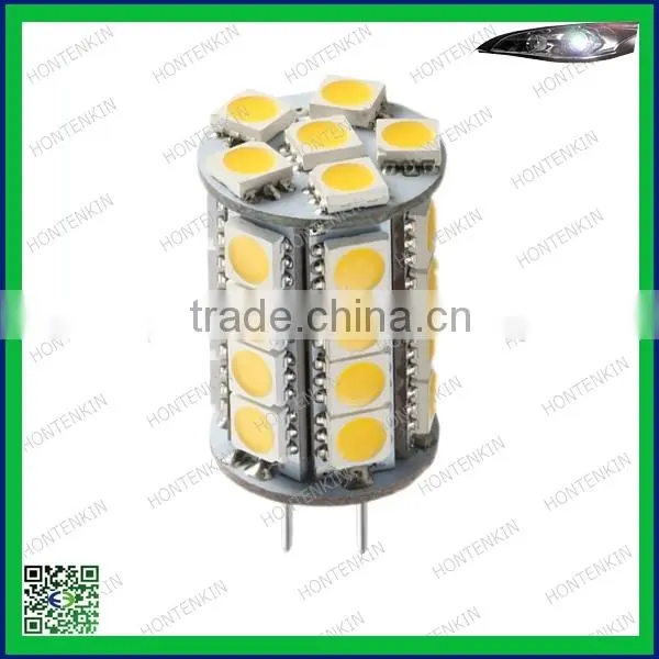 Bi-pin G4 Tower Type 30 LEDs SMD 5050 LED Bulbs Warm White 12V DC photo-3