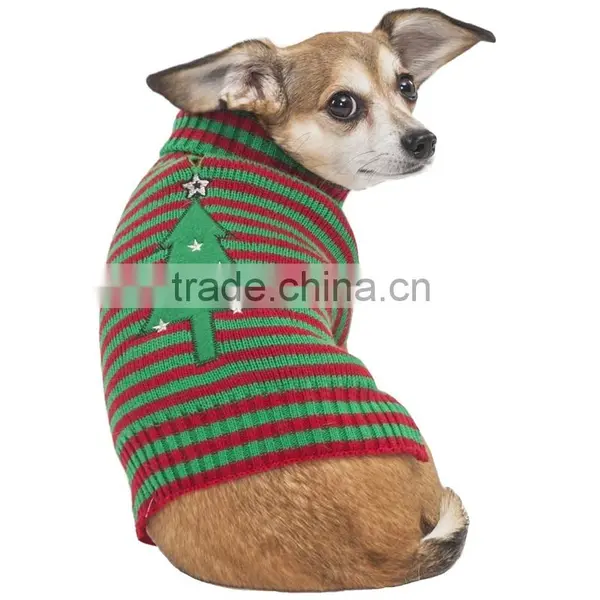 Fashion Chinese Cotton Knitted Christmas Dogs Sweater Clothing