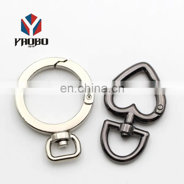 Heart Shaped Metal Carabiner Customized Gate Snap Clip Open Hook Spring photo-3