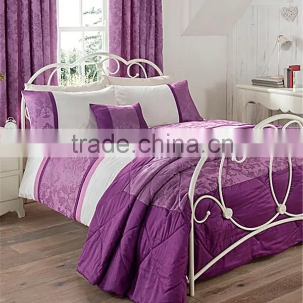 Wine Piping Flower Jacquard Comforter photo-5