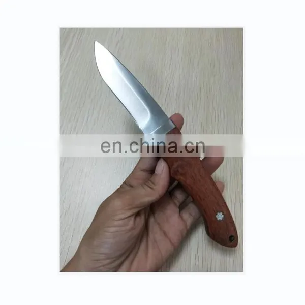 Hunting Knife Rosewood Handle Camping Knife Stainless Steel Fixed Blade Knife photo-4