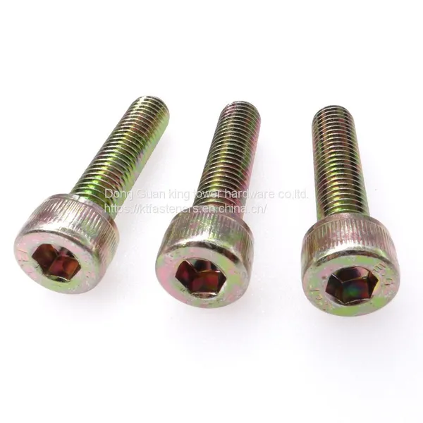 M8 Furniture Barrel Screw Zinc Planted Allen Screw Flat Round Hex Head for Furniture
