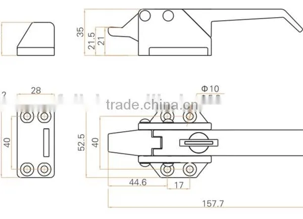 2015 FEILEI LS13-1 Freezer Door Compression Handle With/without Lock photo-6
