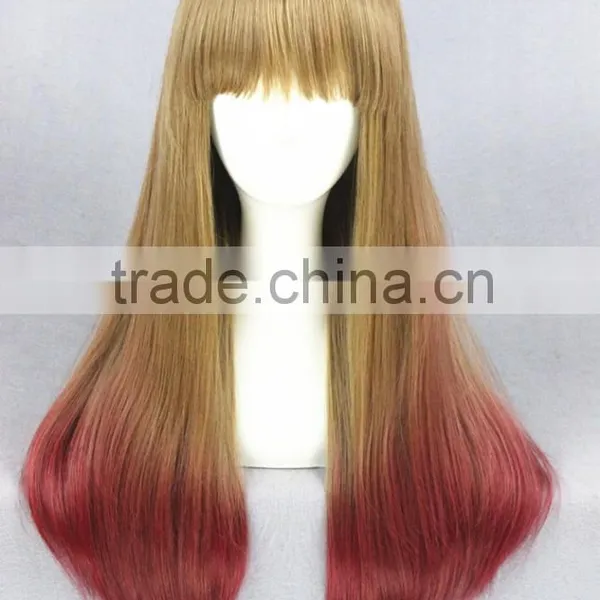 Wholesale High Quality 60CM Medium Blonde Red Mixed Lolita Women Synthetic Wig photo-2