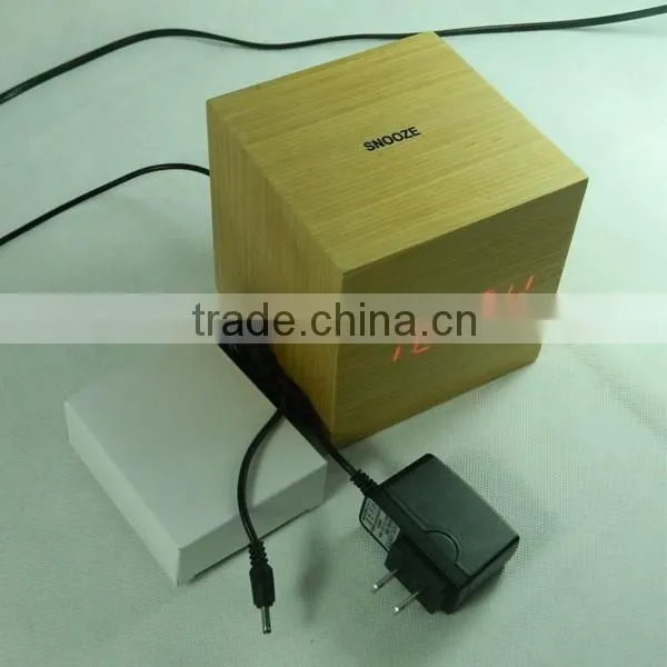 2015 New Digital Wooden LED Alarm Clock, Wooden Digital Table Clocks For Promotion Gift photo-5