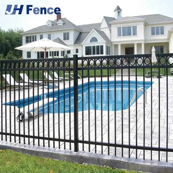 Decorative Steel Security Fence Panels With Wrought Iron Design for Outdoor Use photo-3
