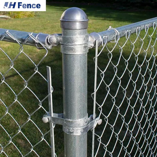 Easily Assembled Black Paint Diamond Fence Volleyball Court Chain Link Fence Panels Farm Galvanized Chain Link Wire Mesh Fence photo-3