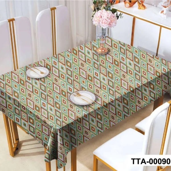 Classic Boho Persian Geometry PVC Tablecloth, Waterproof, Wear-resistant, Great for Daily Dining and Unique Interior Decoration photo-5