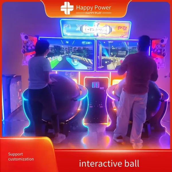 Interactive Rolling Ball in the Sports Trendy Play Hall, Digital Party, Video Game Arcade Entertainment Pushing Ball Game, Coin-operated Equipment for Large Shopping Malls