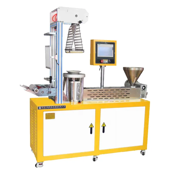 Compact Laboratory Blown Film Machine for PE PP Polymer Film Development and Testing photo-4