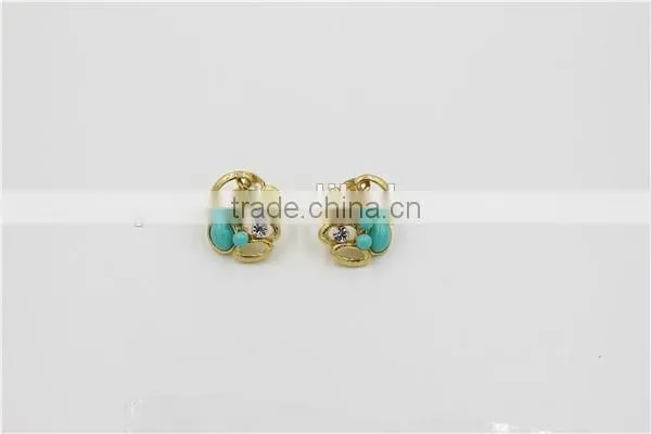 Luxury Jewelry Set Gold Chain Green Pendant Necklace Fashion Necklace Earring photo-2
