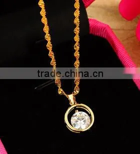 Wholesale Charm Necklace Circle Gold Necklace Popular Pendant Necklace photo-3