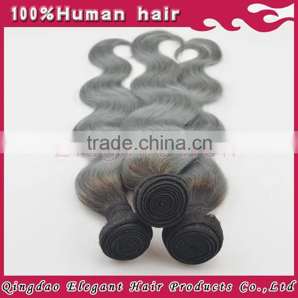 2015 Hot Sell Christmas Cheap Indian Virgin Human Ombre Hair With High Quality photo-3