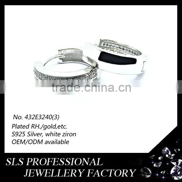 2015 Fashion Inspired 925 Sterling Silver Huggie Big Earrings for Women photo-2