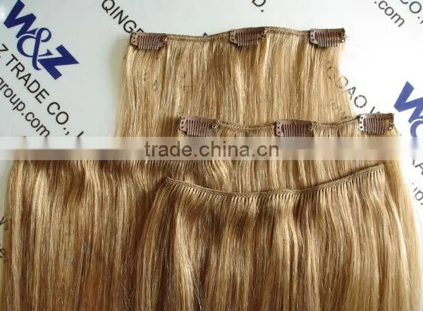 100% Virgin Cheap Brazilian High Quality Afro Hair Clip in Remy Half Wig 36 Inch Hair Extensions Clip in Half Wig photo-4